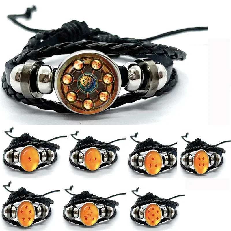 Anime Dragon Ball accessoire Bracelet pierres précieuses fait à la main créatif tissé réglable bracelet chaîne Couple bracelet cadeaux de vacances