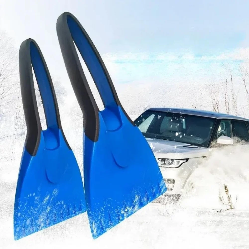Silikon-Eiswürfelbereiter fürs Auto, Auto-Eisschaufel, Schneeschaufel, Eiskratzer mit weichem Griff, Winter-Reinigungsschaber, weicher Anti-Rutsch-Griff