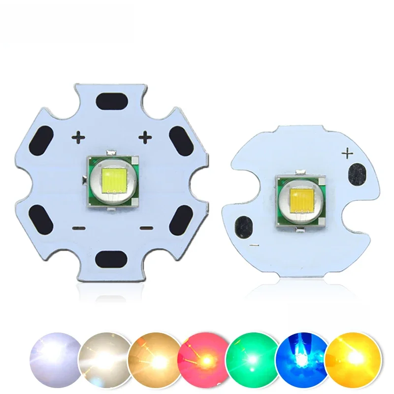 LED haute puissance 5W-10W 5050 XLM T6 5050-L2 3-3.7V chaud neutre blanc froid rouge vert bleu UV violet puce Diodes lampes de poche partie