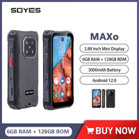 UNIWA MAXo Rugged Mini Smartphone 6GB+128GB 3.88 Inch Octa Core Android 12 Dual Cards 4G Mini Mobile Phones 3000mAh Flashlight