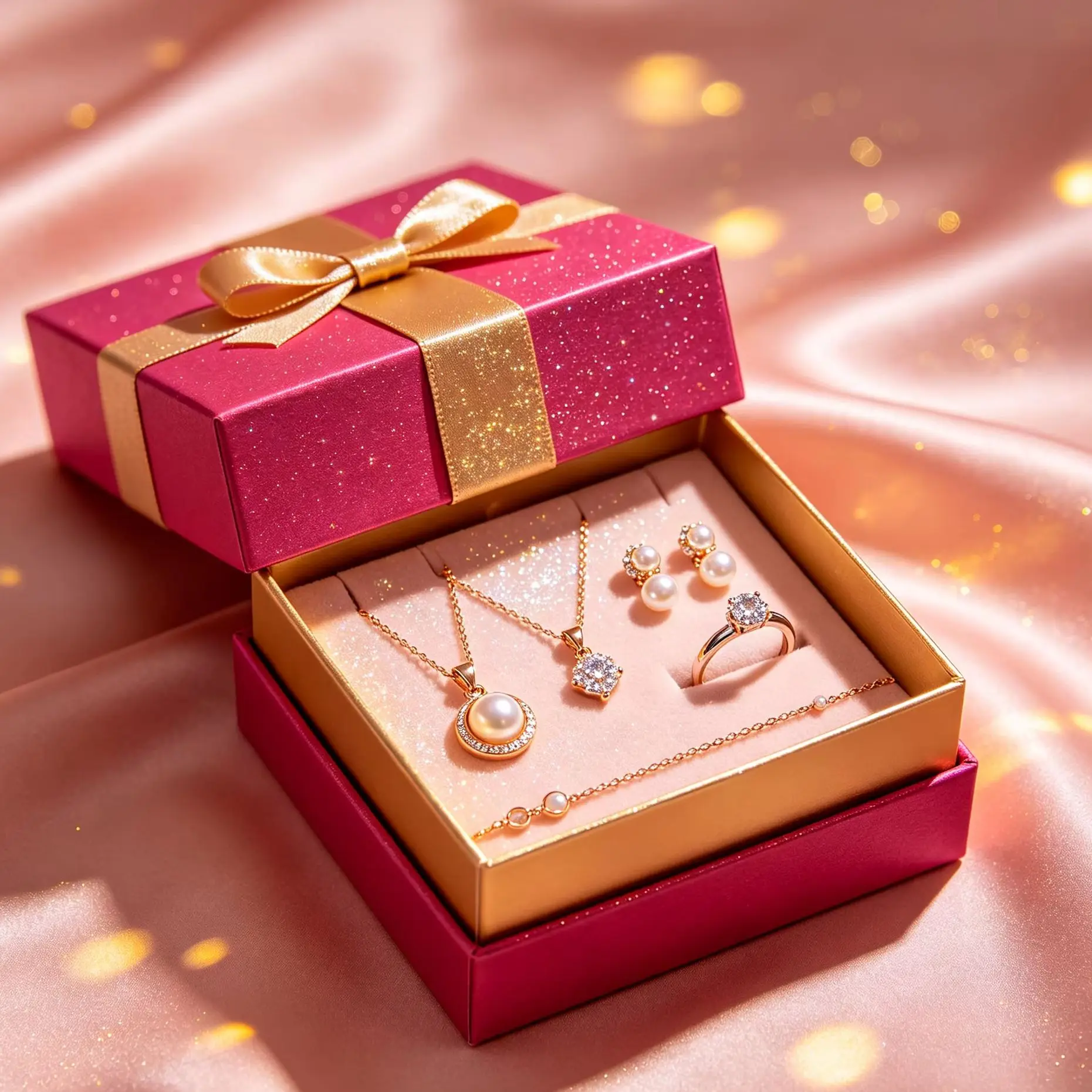 Multi-Occasion Jewelry Mystery Blind Box for Women, Surprise Gift Box with Necklace Earrings Rings Anklets, Fit Valentine, Birthday & Holiday Gifts