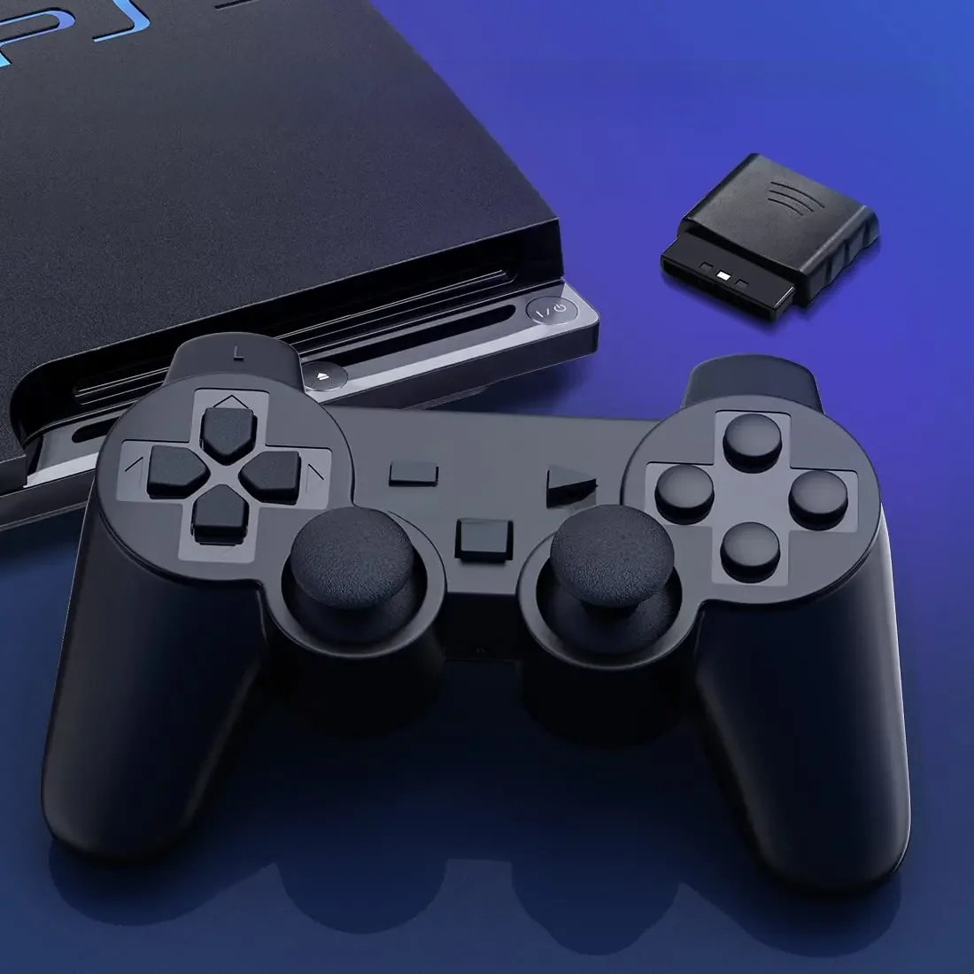 Manette de jeu sans fil 2.4G, Joystick à double Vibration pour Console P2, contrôle de jeu sur PC, Joypad USB