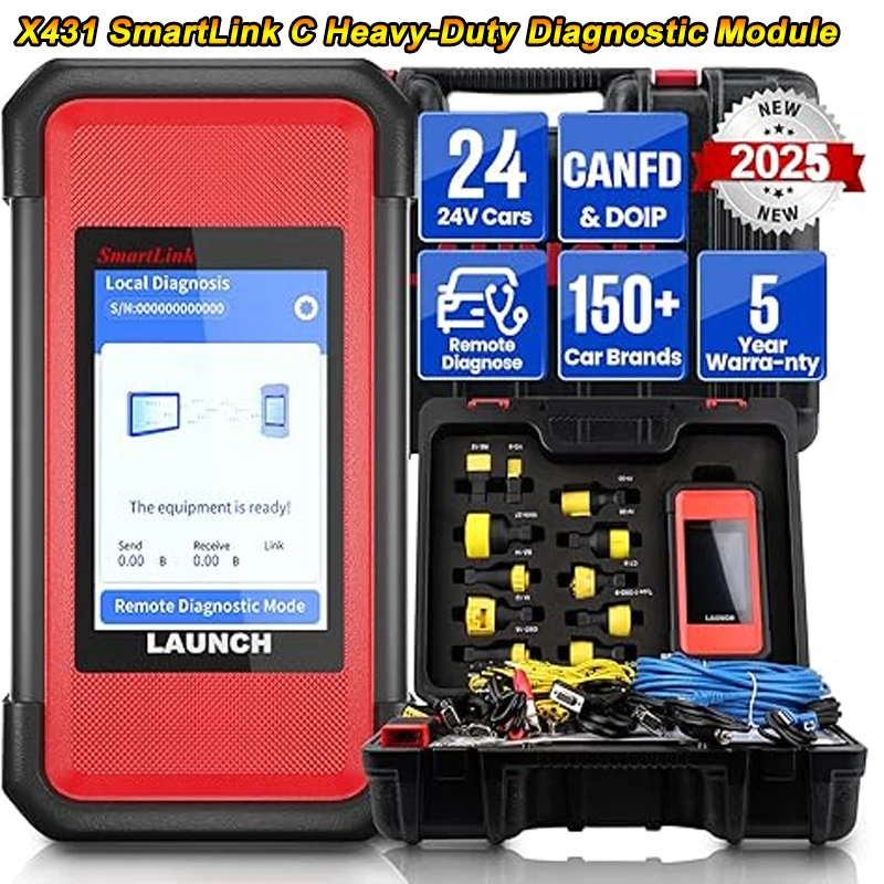 LAUNCH X431 SmartLink C Heavy Duty 24V Truck Module Truck/Machinery/Commercial Vehicles Diagnostic Tools work for X-431 PRO3S+