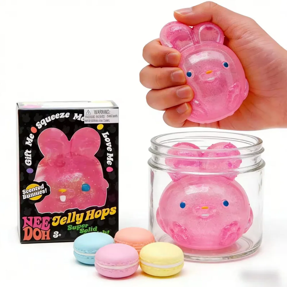 

Набор из 5 цветных антистресс-игрушек в виде кроликов: милые имитационные мягкие игрушки-антистресс для взрослых и детей, для вечеринок, домашнего декора