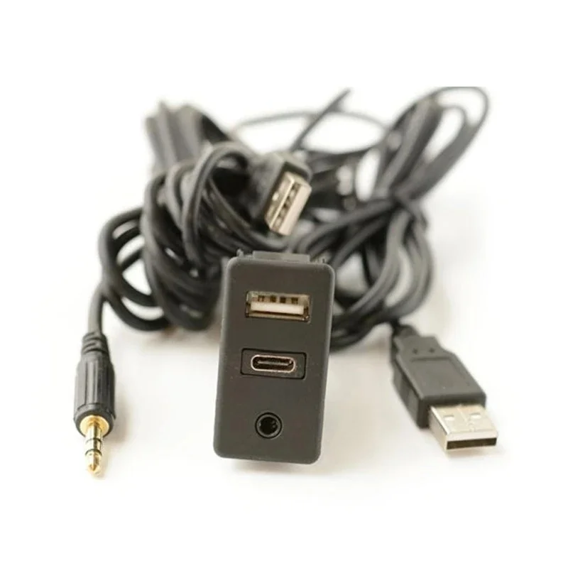 Praktyczny przedłużacz samochodowy Kabel USB typu C Interfejs Aux Kabel zasilający Kabel do modyfikacji zasilania samochodu — zdjęcie 2