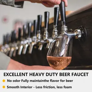 Esboço ajustável Beer Faucet Shank, Chrome Plating Tap, Controlador de fluxo para barril, Aço inoxidável Core Draft, G5, 8 12 principais vendas coluna cerveja - №6