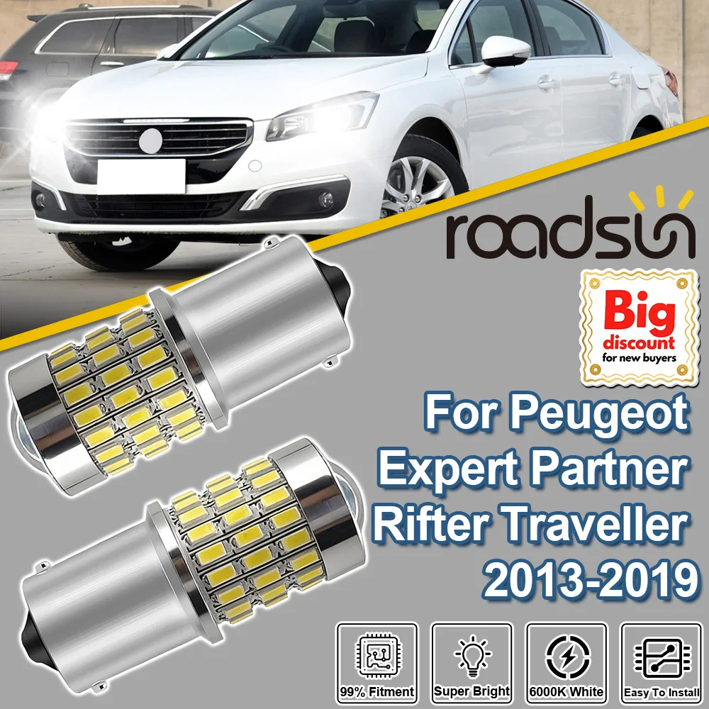 

Roadsun 2X 1156 P21W для Peugeot Expert Partner Rifter Traveller 2013-2019, светодиодные линзованные фонари заднего хода, аксессуары 2004 2005