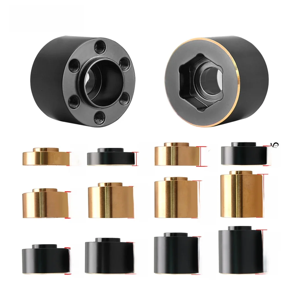 Hex Hub Ampliar Adaptador, Pesos De Latão, Adaptador De Roda De 12mm, 1.9 2.2 "Rodas Jante, Axial