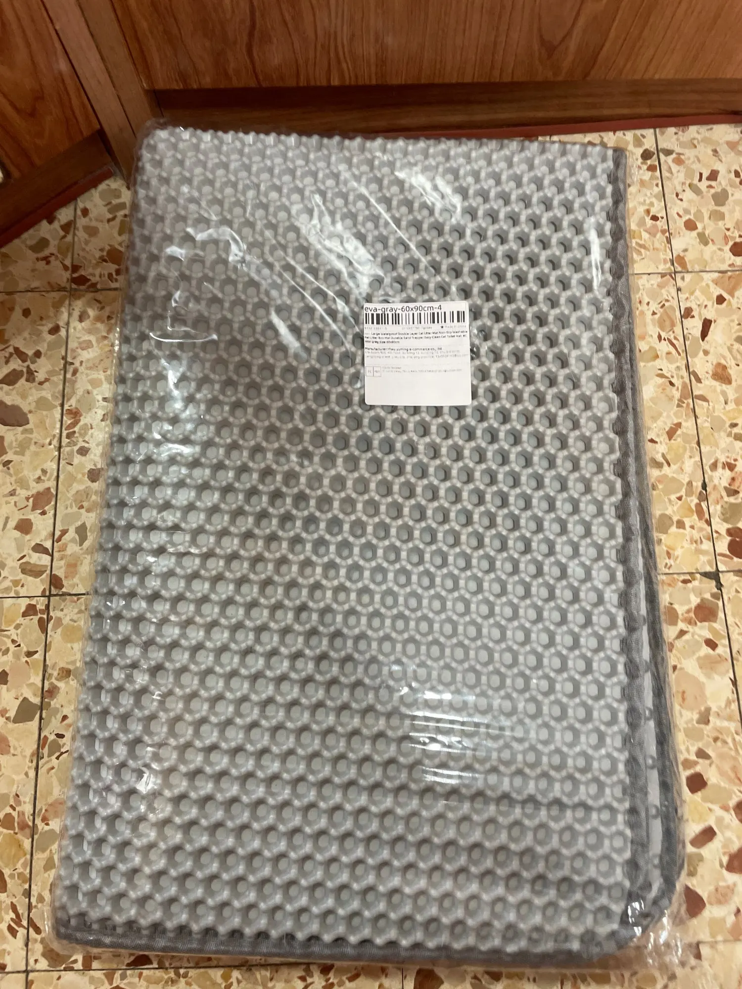 Customer review photo for Double-Layer Cat Litter Mat