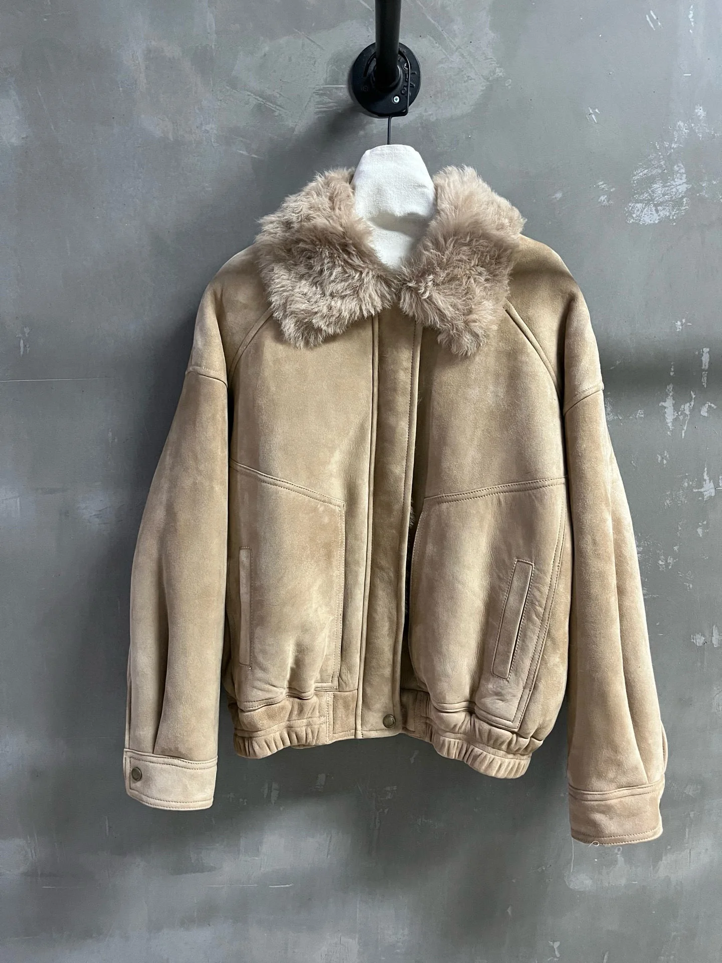 Autumn women's casual genuine shearling coat