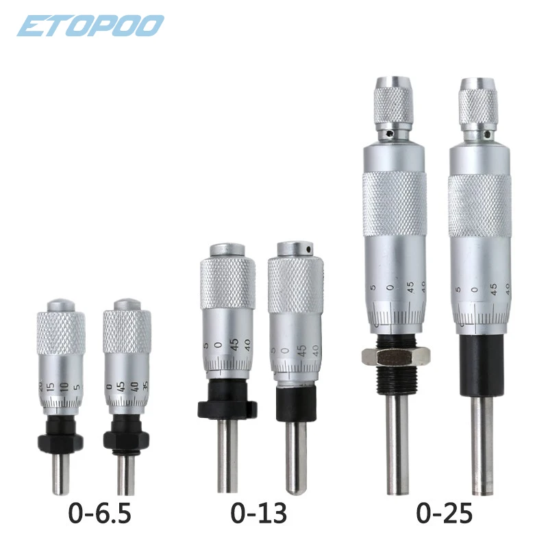 Micrometer differential head 0-13mm 0-6.5mm 0-25mm micrometer head fine tuning with mounting nut micrometer measuring head