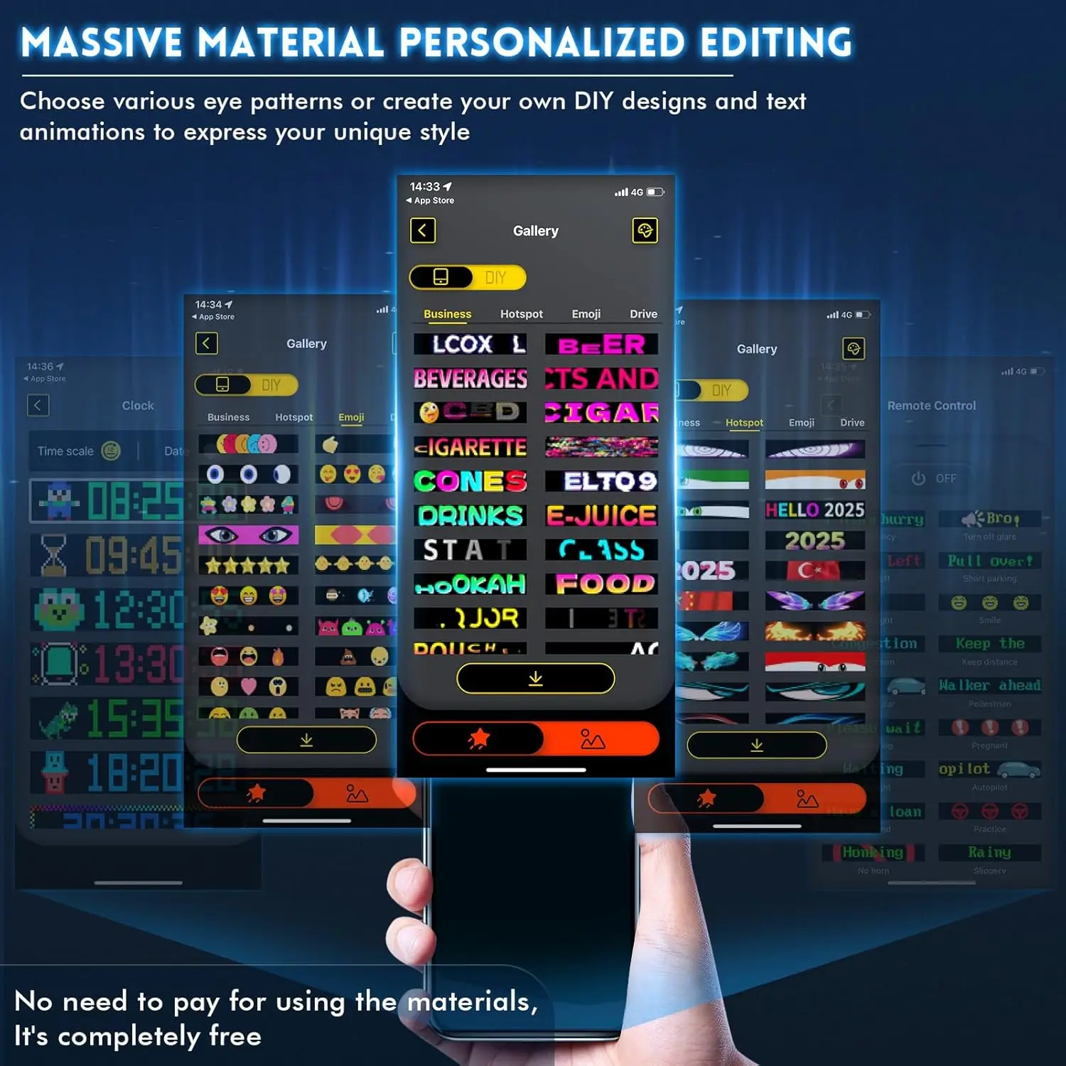 LED سيارة تسجيل بلوتوث App DIY التحكم LED تسجيل مصفوفة بكسل لوحة التمرير مشرق Led عيون لشاحنة لافتة مرنة USB