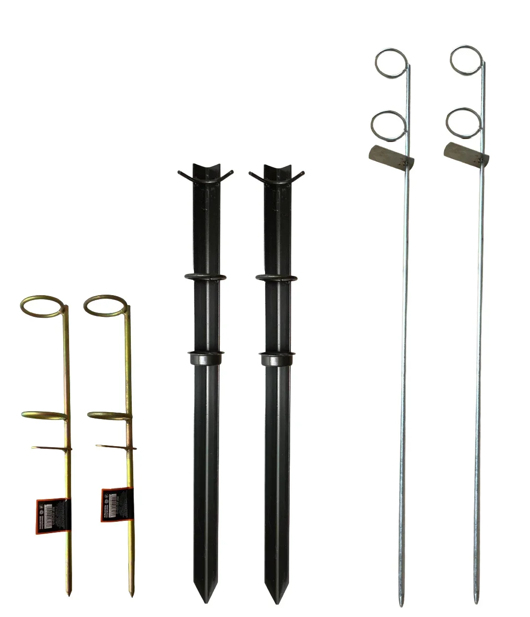 Pacote 2 cañeros soportes metal para caña de pesca de 40 ,70, 90 cm