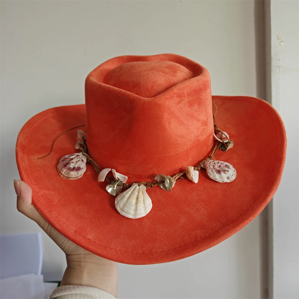 New love heart top Suede hat Cowboy Hat wide brim Cowgirl hat beach hat girl party hat stage hat wholesale Cattleman knight hat view 3