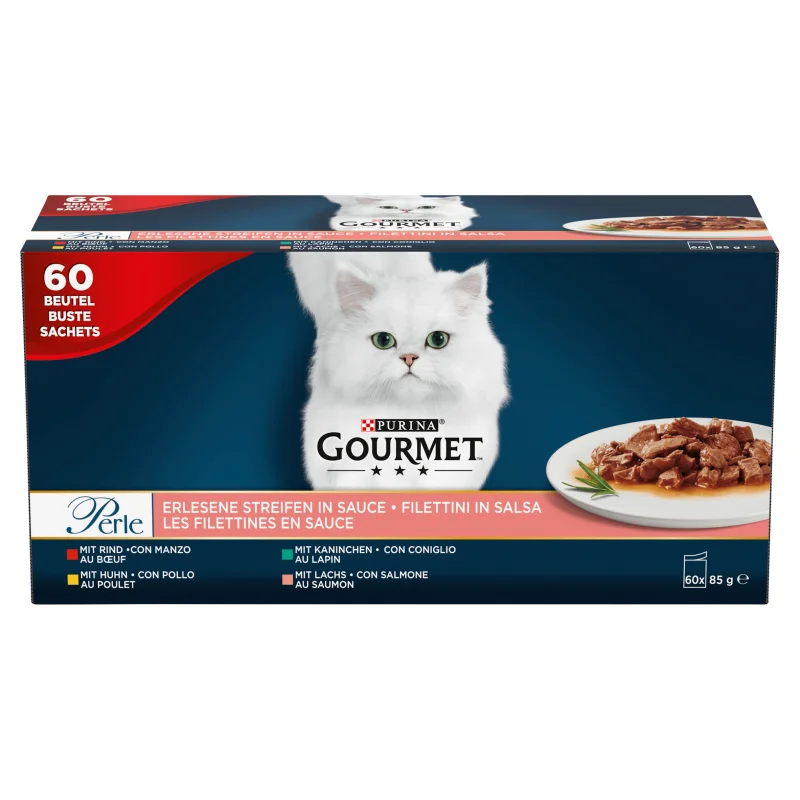 Alimento Gourmet Perle para Gatos 60x85g