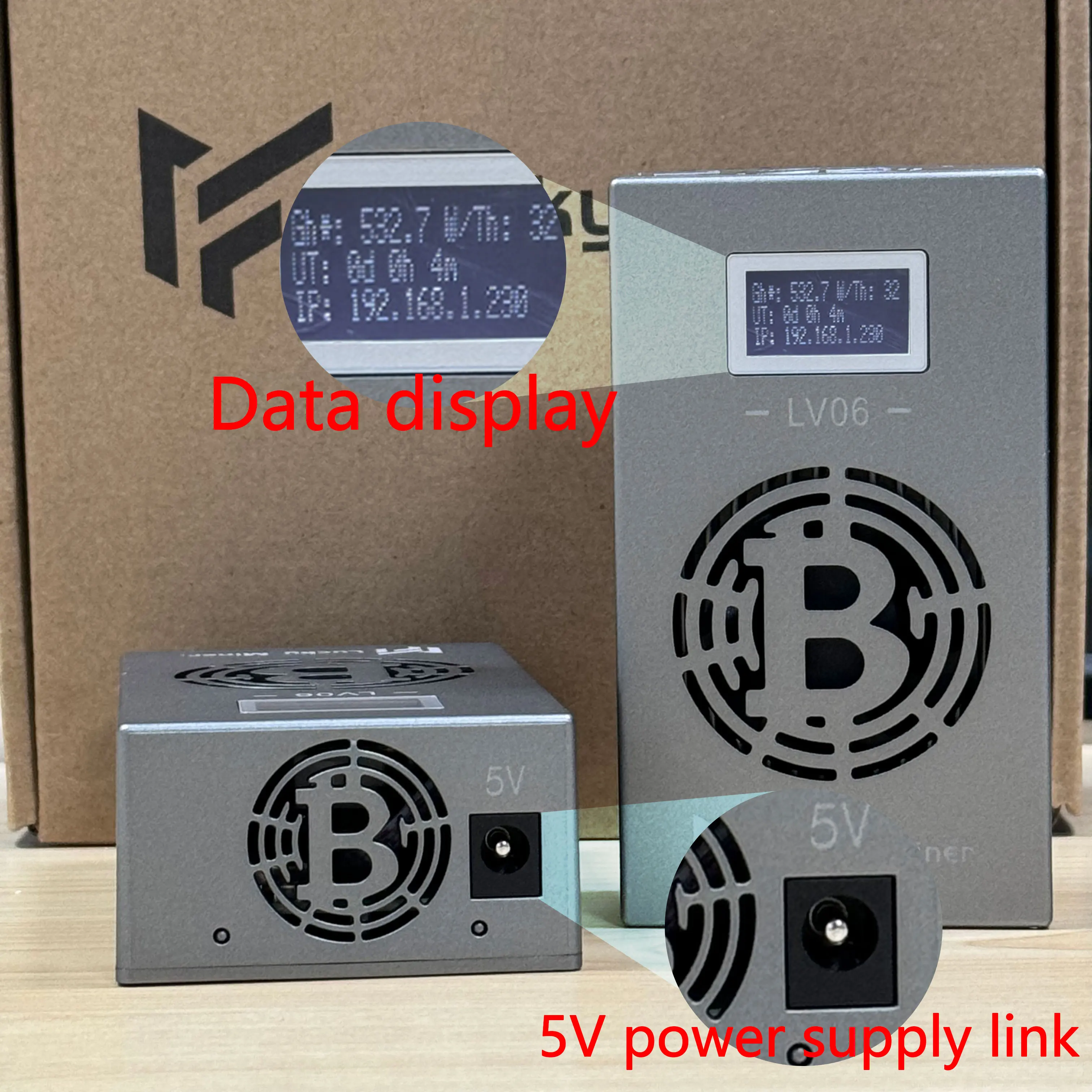 Imagem -05 - Bitcoin Mineiro Lv06 500gh s Sha256 Bm1366 Btc Bch Bsv Dgb Wi-fi para Bitcoin