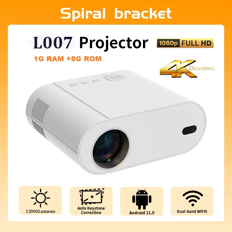 Projetor 4k Android 11 Native 1080P WIFI 5G 1000ANSI BT5.2 Auto Keystone Beam Projector for movies home theater projector