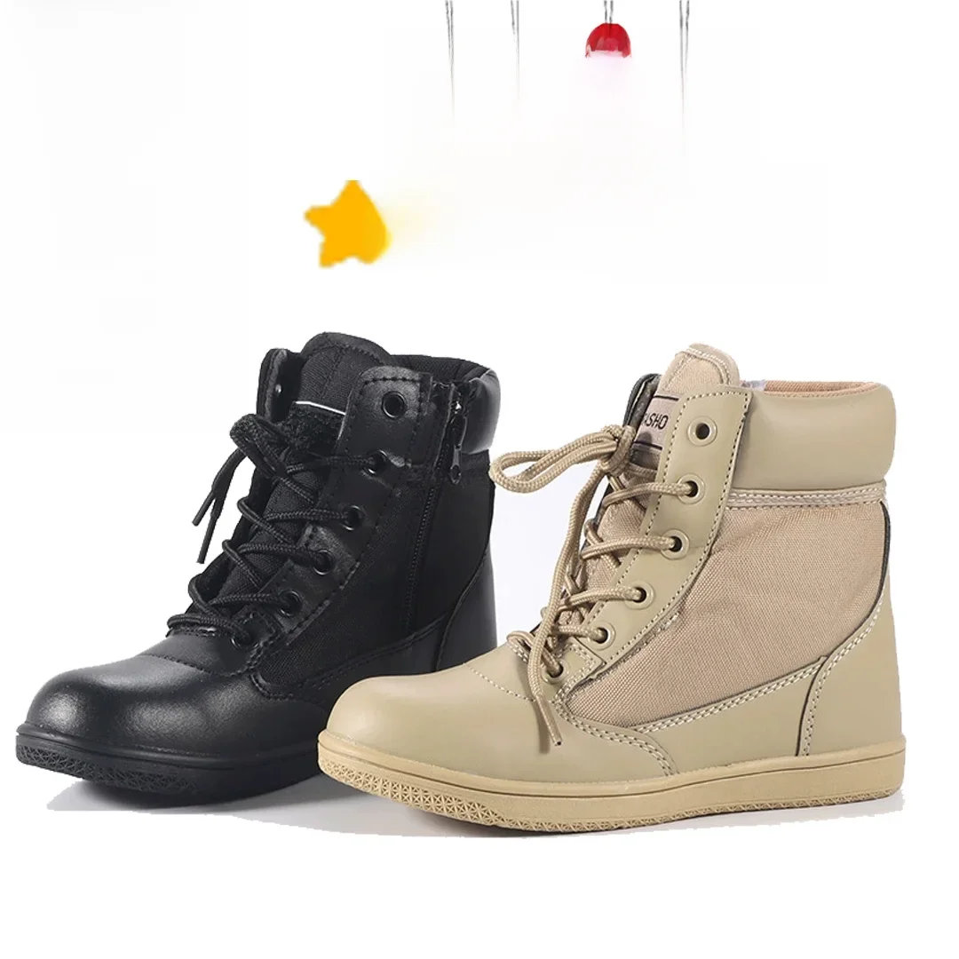 Bottes militaires d'entraînement pour enfants, bottes tactiques d'extérieur pour randonnée, Anti-Collision, Anti-chute, voyage, Combat Botas