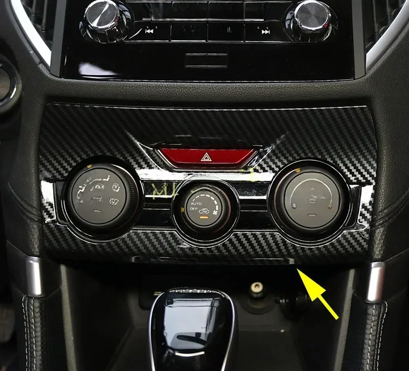 Carbon Fiber Interior Center Console Air Condition Switch Cover Trims For Subaru Forester (SK) 2019 2020 2021 2022 2023 2024