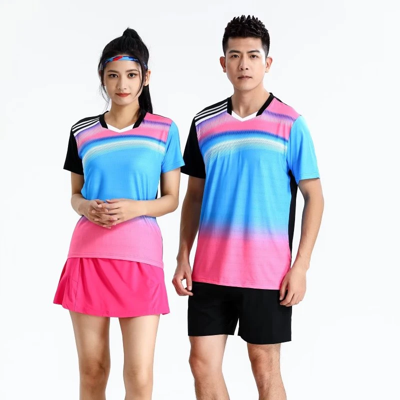 2024 Best Quality Table Tennis Jersey Male Female Badminton Shirt Unisex Short Sleeve Ping Pong Golf Competition Sport Shirts