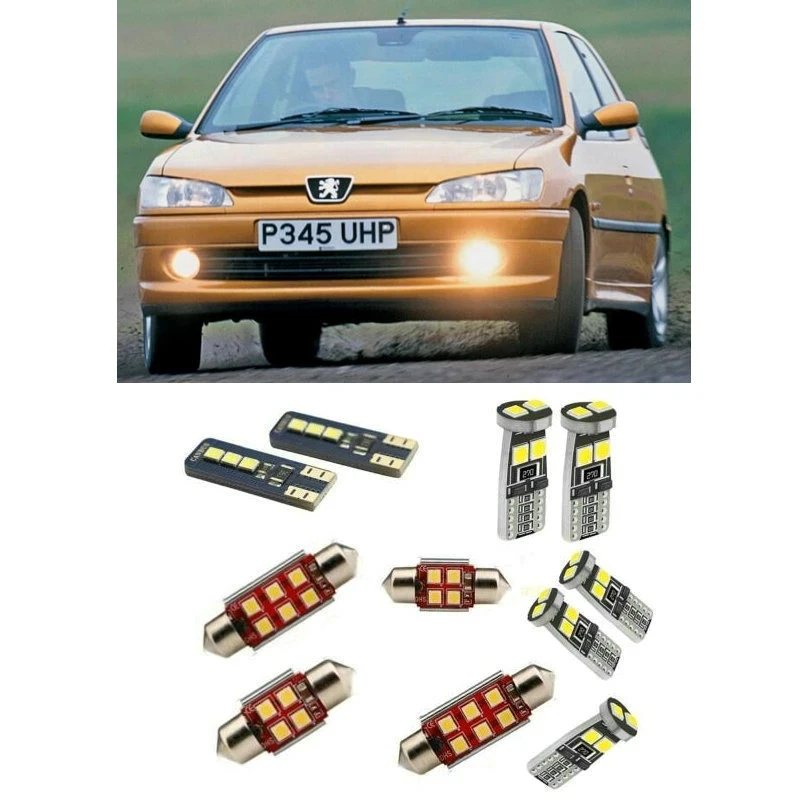 

Car Accessories Car Led Interior Light Kit For Peugeot 306 1993 - 2002 Error Free White 6000K Super Bright