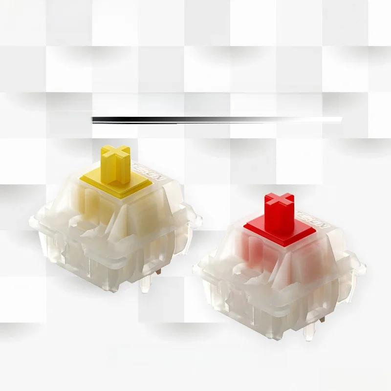 Gateron leitoso Pro Switches, leitoso amarelo Pro, Linear vermelho, pré-Lubed Switch, SMD, RGB, Mx,