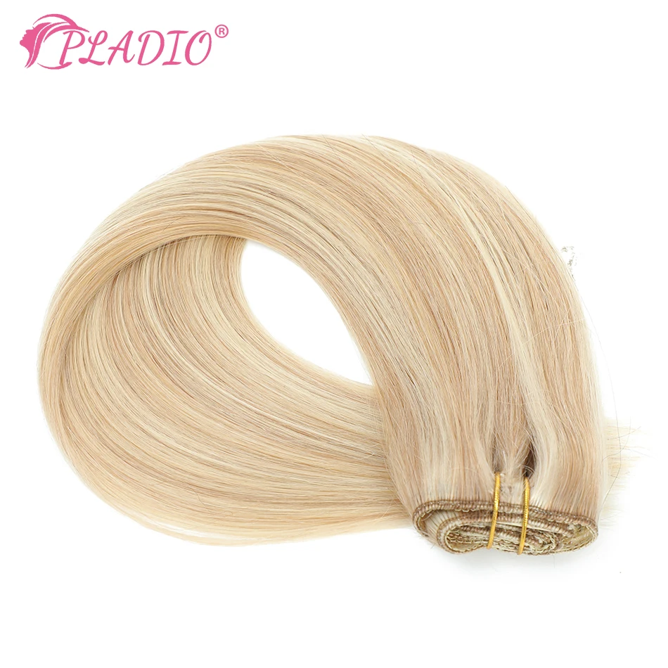 3PCS Clip In Hair Extensions Human Hair  Seamless Invisible Hair Extensions 14 to 20 Inch Remy Straight Hair Hairpiece for Women