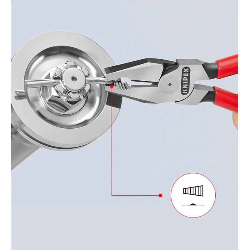 KNIPEX High Leverage Combination Pliers for Easier Cutting, Powerful Gripping, Bending and Pulling No. 0201180 | 0201200