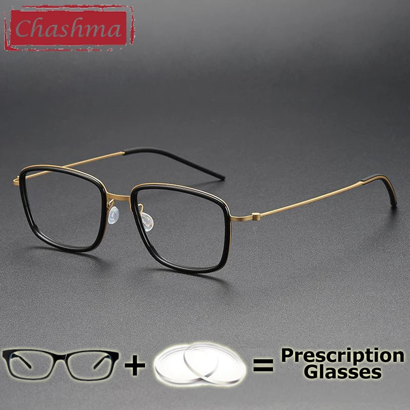 

Chashma Prescription Glasses Men Ultra Light Myopia Eyeglasses Luxury Screwless Optical Multifocal Eyewear with Recipe Lenses