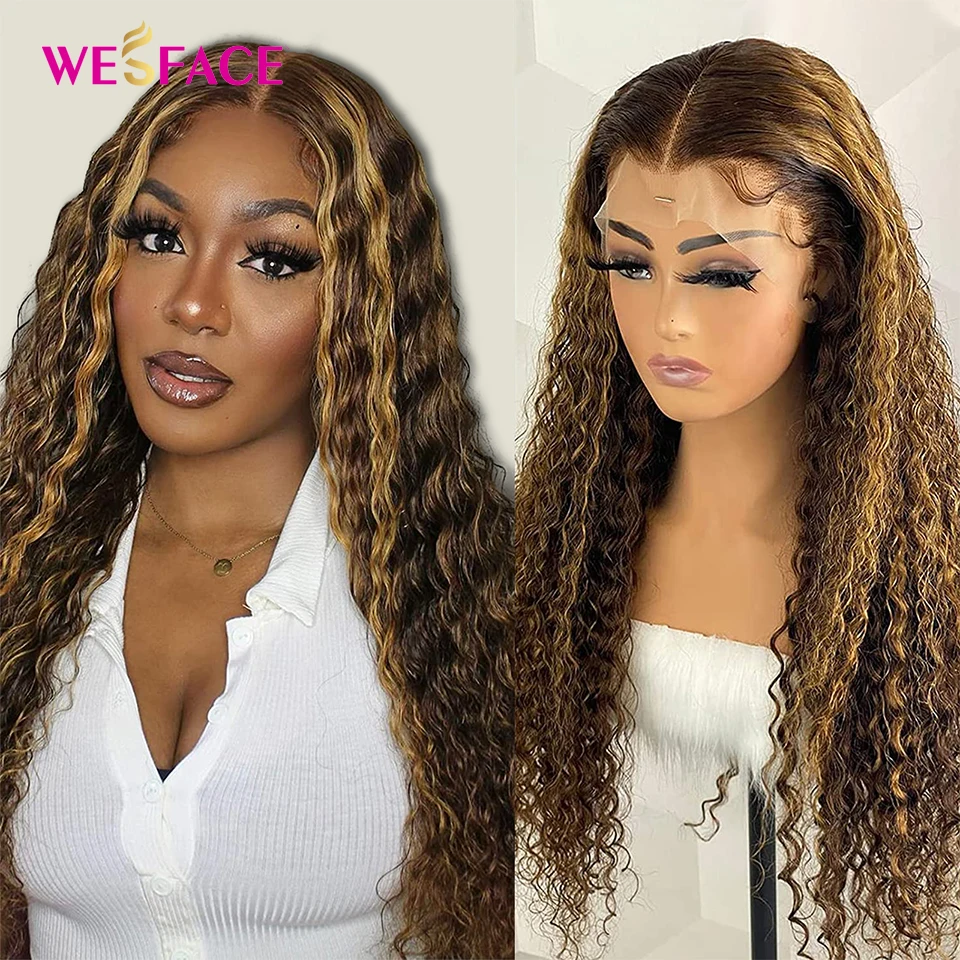 

Highlight Ombre Lace Front Wig Curly Human Hair Wigs Honey Blonde Colored HD Deep Wave Frontal Wigs For Black Women Brazilian