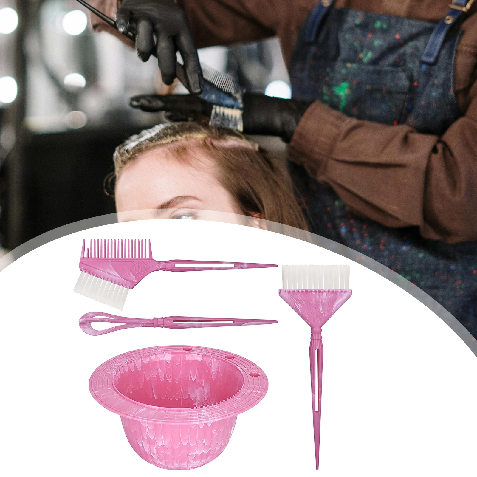 

4 шт. набор красок для волос большой емкости для домашнего использования, легко чистится, удобная окраска для волос, прочная для профессионального использования в салоне, для домашнего использования