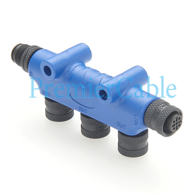 NMEA 2000 N2k 3 Port T-Stecker Marine M12 Gewinde IP67 3-Wege-MultiPort-Backbone-Drop-T-Adapter für Can Bus CANOpen Garmin – Detail 4