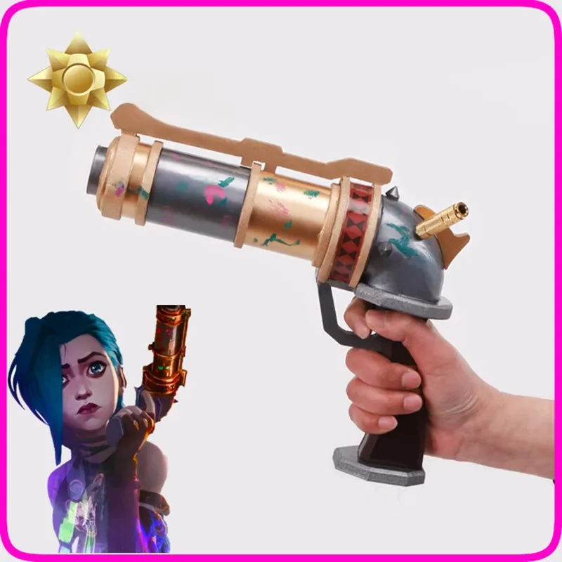 LoL Arcane Jinx Cosplay Arme Requisiten BaoBao Vi Schwester Cosplay Gun LOL Arcane Jinx blau