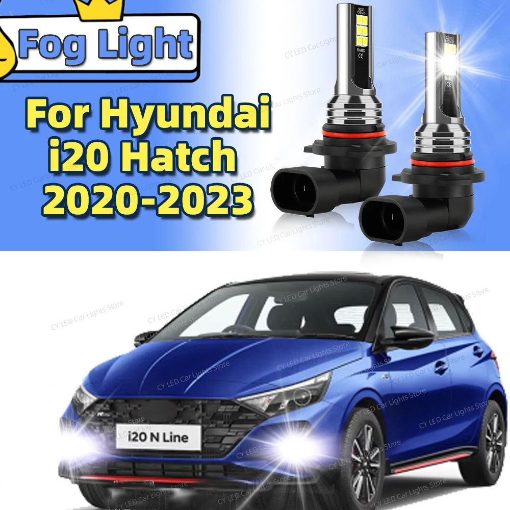 

2Pcs LED Front Fog Light Lamp Car Bulbs 6000K For Hyundai i20 N i20N Hatch 2020 2021 2022 2023 Canbus Accessories Lamp