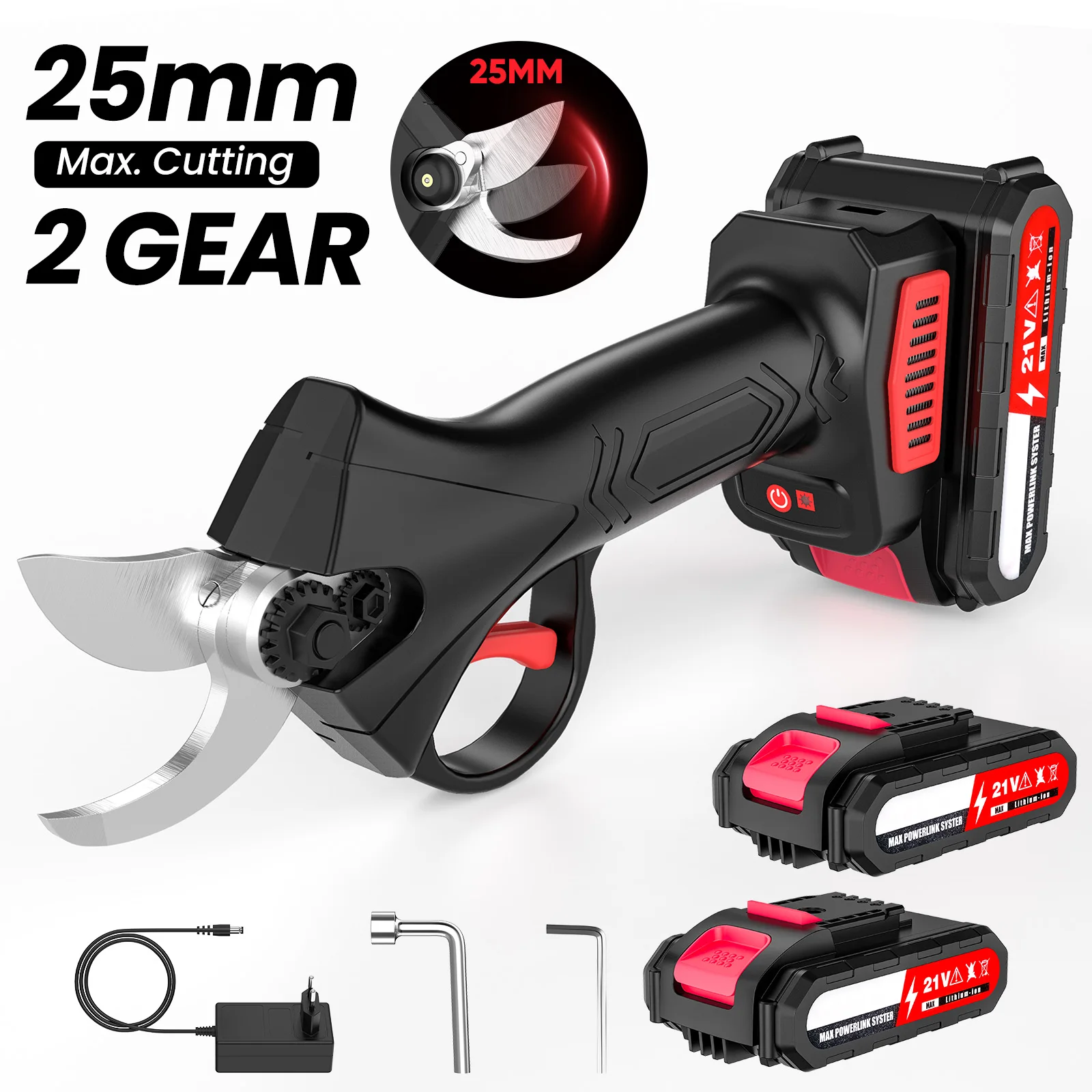 50mm Bürstenlose Elektrische Beschneiden Schere Cordless Batterie Beschneiden Schere Obst Baum Bonsai Garten Cutter Für Makita Batterie Pin