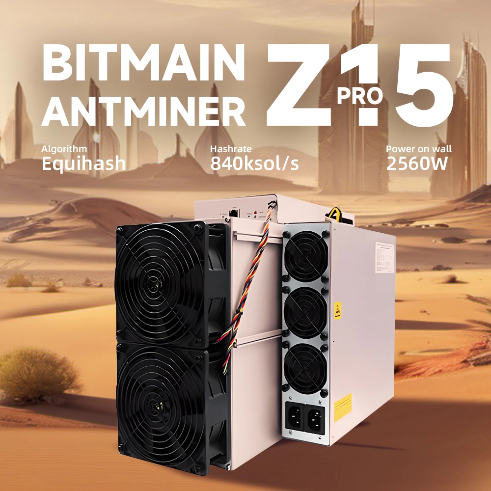AV COMPRE 3 LEVE 2 GRÁTIS Antminer Z15 Pro 840K Sols Equihash Miner 2780W Rig ASIC de Alta Eficiência para ZEC ZEN para Grande Fazenda de Mineração