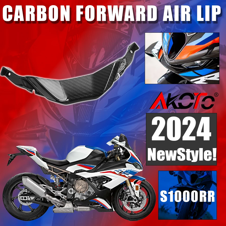 

For BMW S1000RR M1000RR 2023 2024 Carbon Fiber Accessories Forward air Lip Cover Fairing Kit For Reduce Wind Resistance 1000 RR