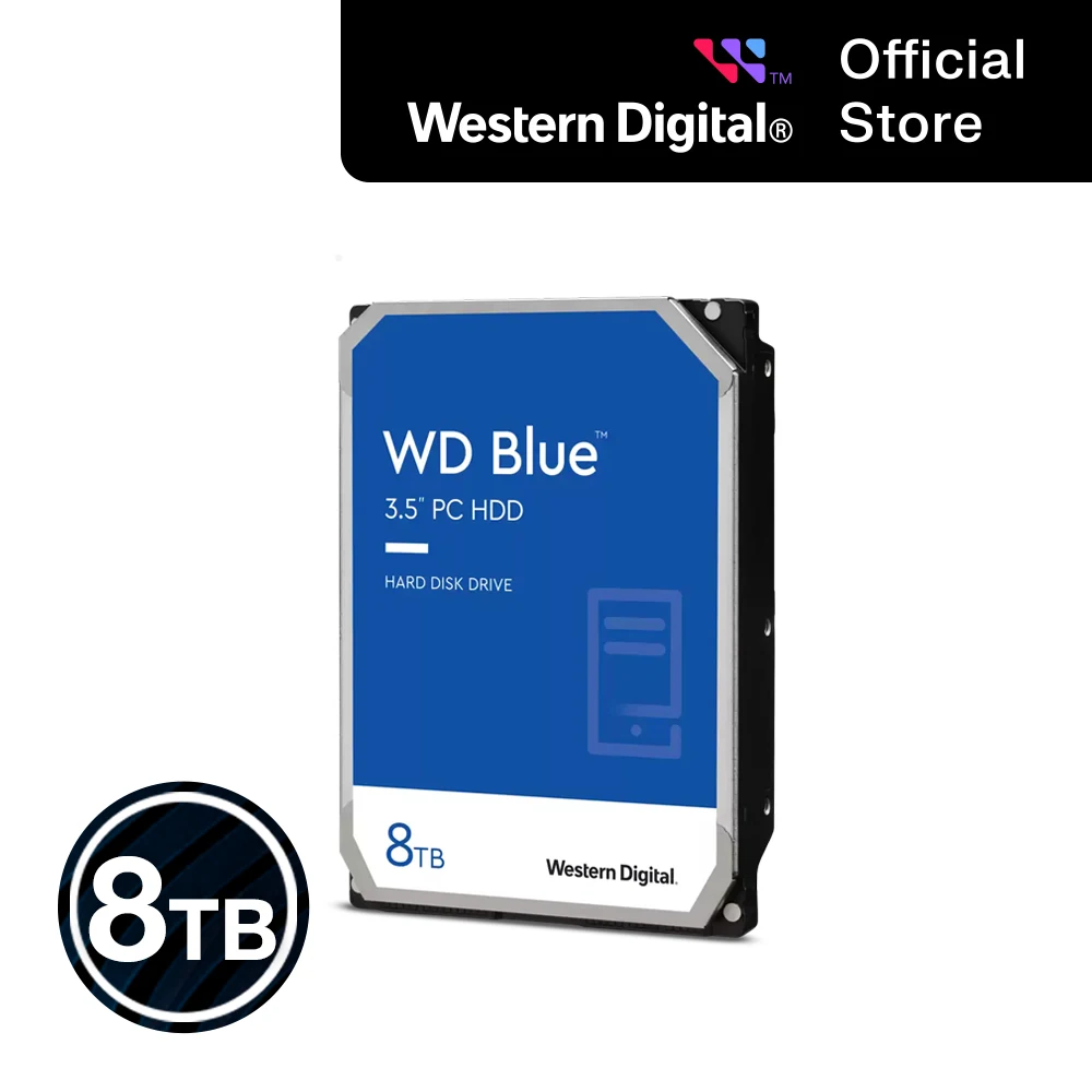 [WD한국공식스토어] WD BLUE 8TB HDD WD80EAAZ 하드디스크 [CMR방식/256MB 버퍼메모리]