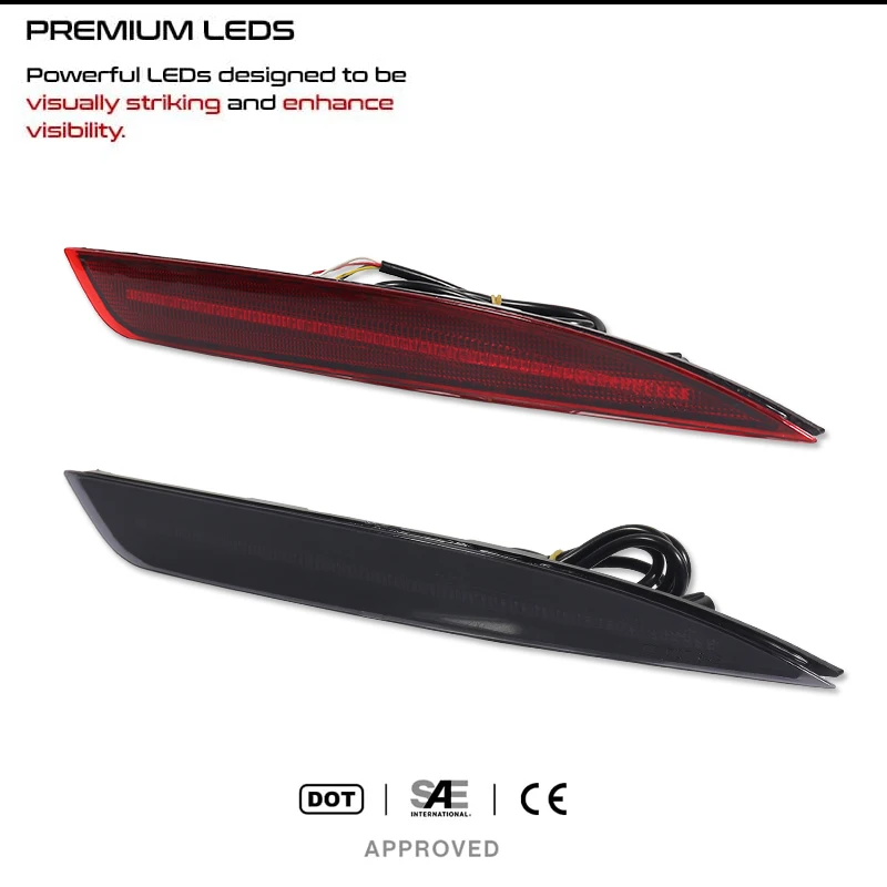 For KIA Optima K5 2016 2017 2018 Red LED Car Rear Bumper Reflectors Tail/Brake Lights Rear Fog Lights w/ Sequential Turn Signal