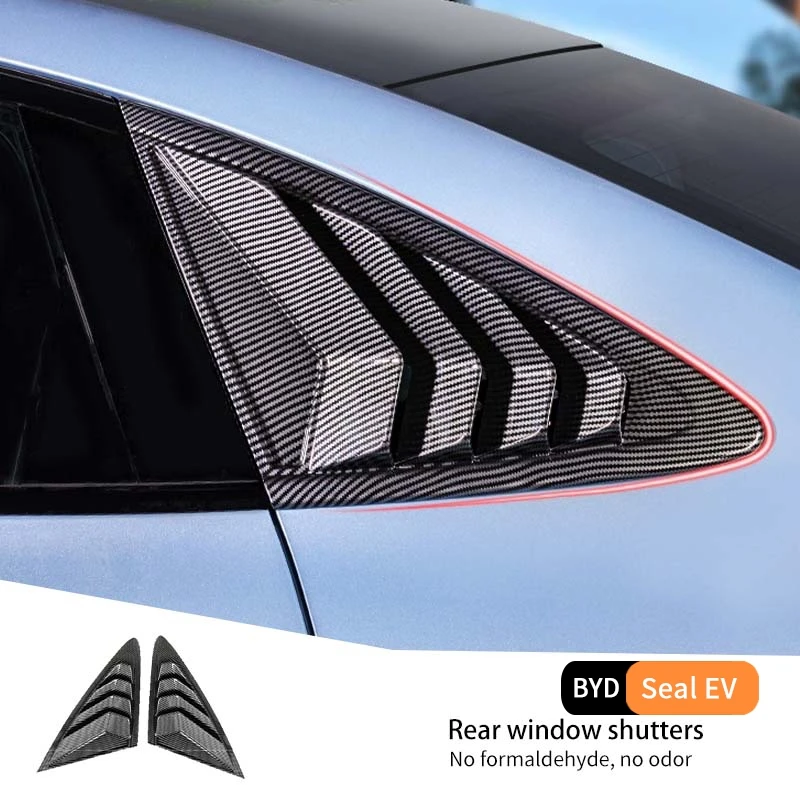 

For Byd Seal EV 2023-2025 Car Rear Window Louvers Waterproof Wear-resistant Protective Case Triangle Blinds Modified Accessories