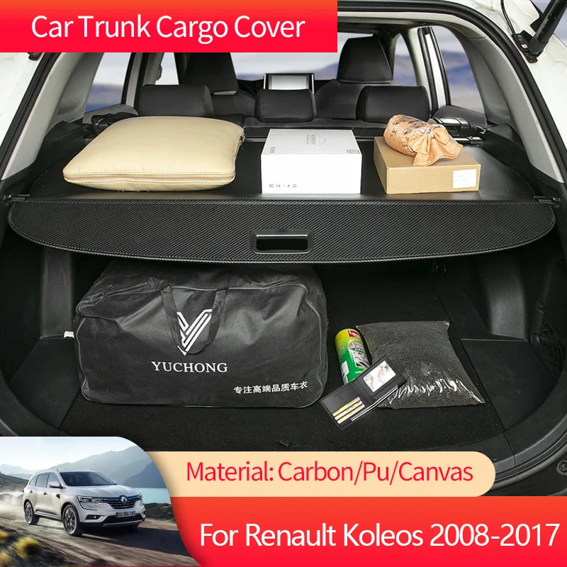 for Renault Koleos Samsung QM5 HY 2022 Car Trunk Cargo Cover Luggage Storage Rear Boot Tray Security Shielding Shade Accessories