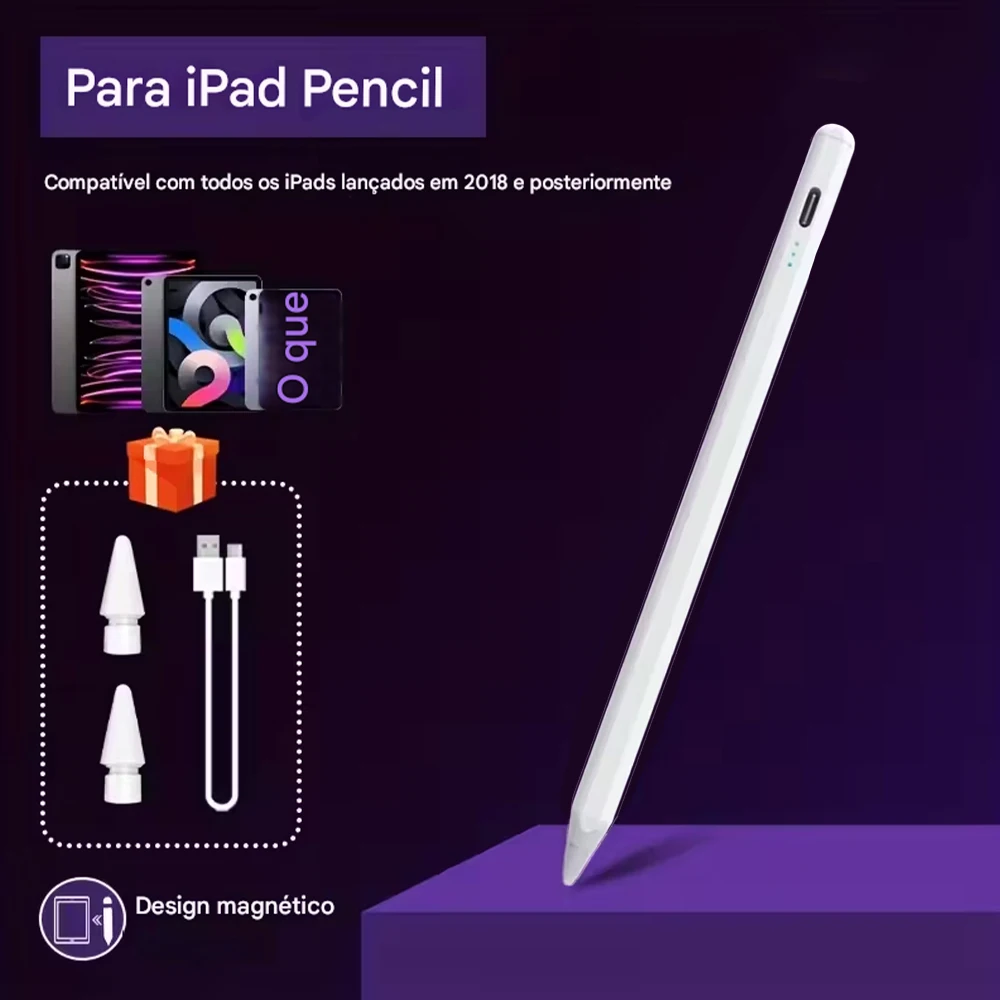 Caneta Touch Screen Ponta Fina Desenho iPad iPhone Android Alta Precisão Universal Design Grafico