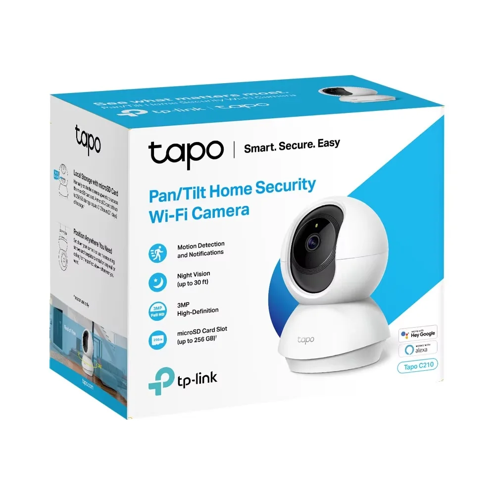 TPLink Tapo C210 Camera 2K UHD Night Vision 256GB Micro SD Supported Wifi Camera for Home Security