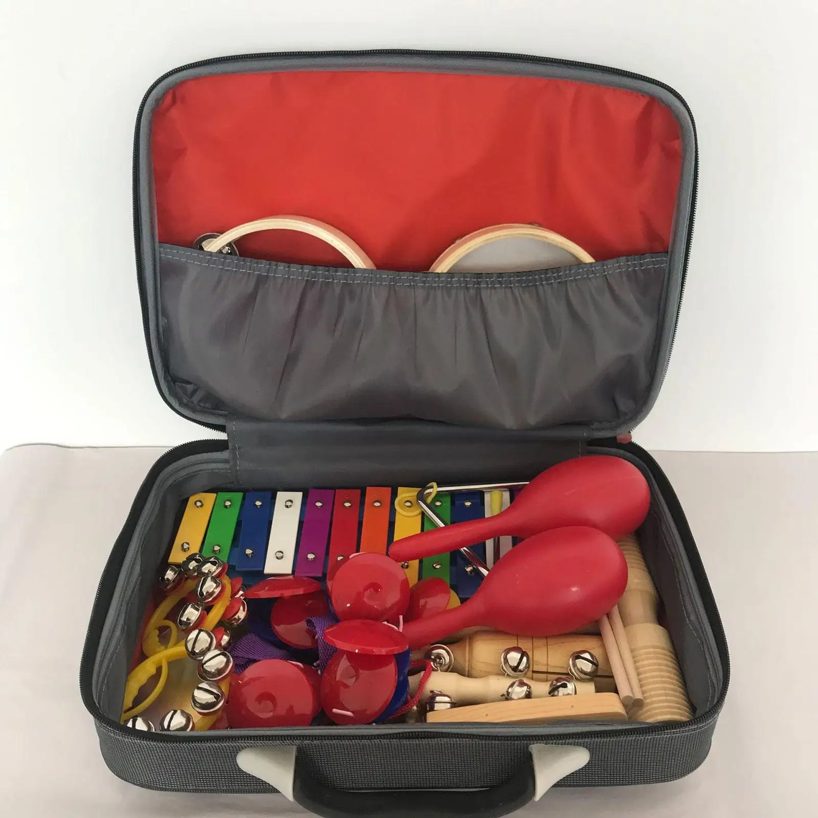 17 قطعة مجموعة الآلات الموسيقية للأطفال ألعاب موسيقية إبداعية مع صنجات الدبور Maracas ، مجموعة الآلات الموسيقية التعليمية #3