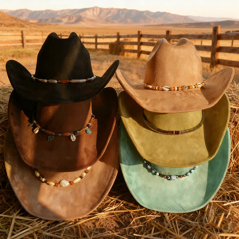 جديد كبير حافة راعية البقر كاوبوي نباتي الجلد المدبوغ قبعة ورأى قبعة فيدورا للنساء الرجال الكلاسيكية والعصرية كل مباراة قبعة سمبريرو vaquero #1