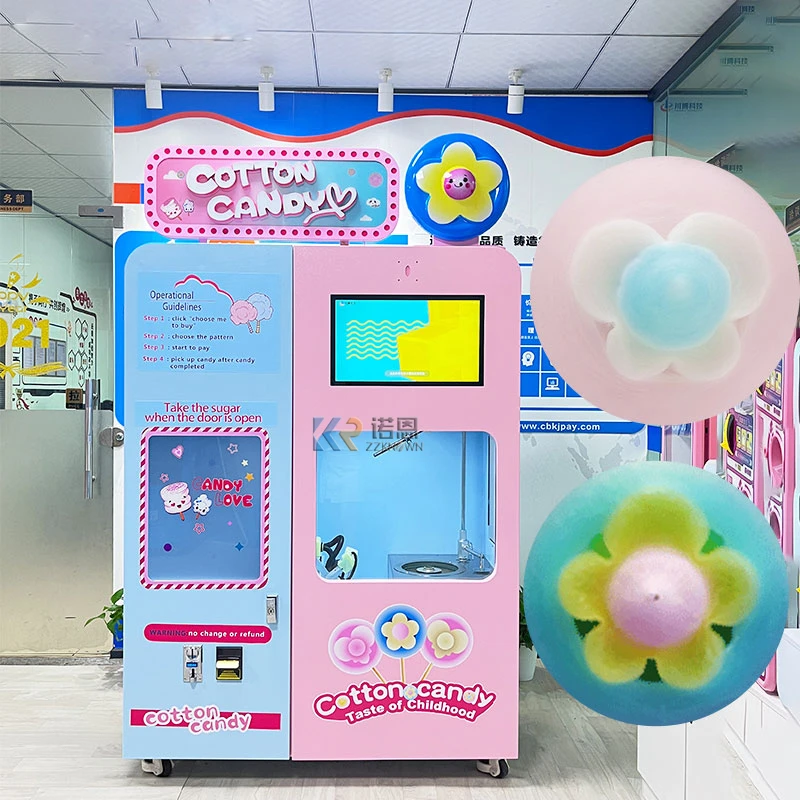 Intelligent Automatic Cotton Candy Vending Machine  Sugar Color Sugar for Cotton Candy Maker Floss Marshmallow Sponge Depositor