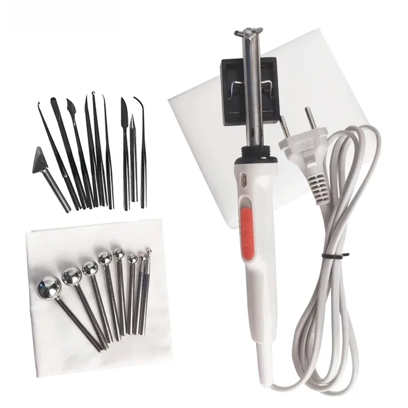 Electric Fabric Flowers Ironing Tool Set 18/11/8 Heads Soldering Iron 220V 110V Artificial Flower Ironing Machine Maker