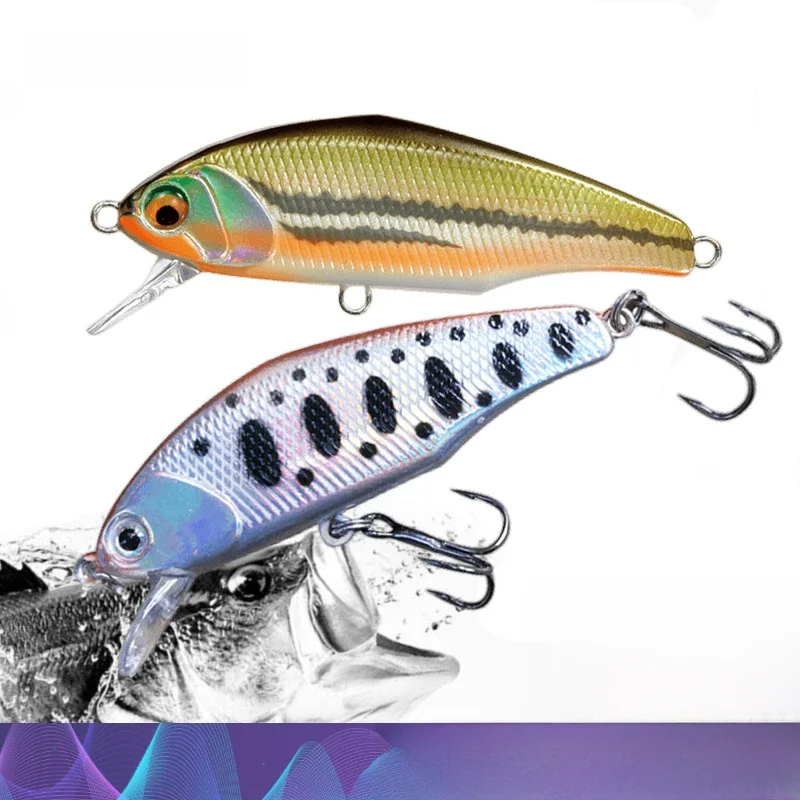 Nowy 44mm 3.5g smith tonący Minnow woblery przynęty wędkarskie pstrąg sztuczny plastik twarda przynęta Jerkbaits Peche Bass Carp Fishing — zdjęcie 2