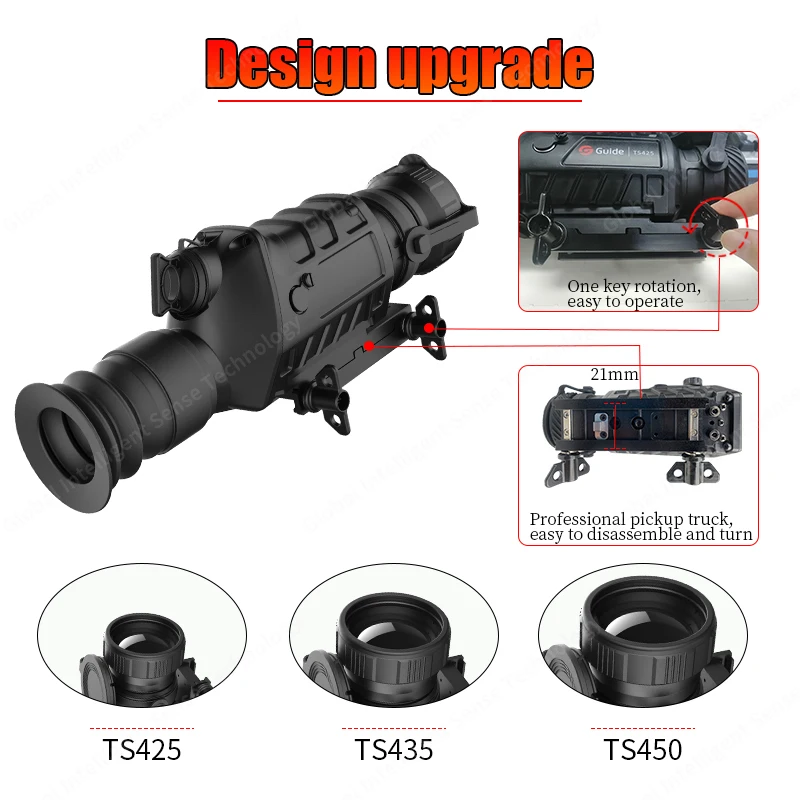 TS450 Monocular Scope Thermal Imager Outdoor Observation Wild Boar Thermal Imaging Riflescope for Hunting