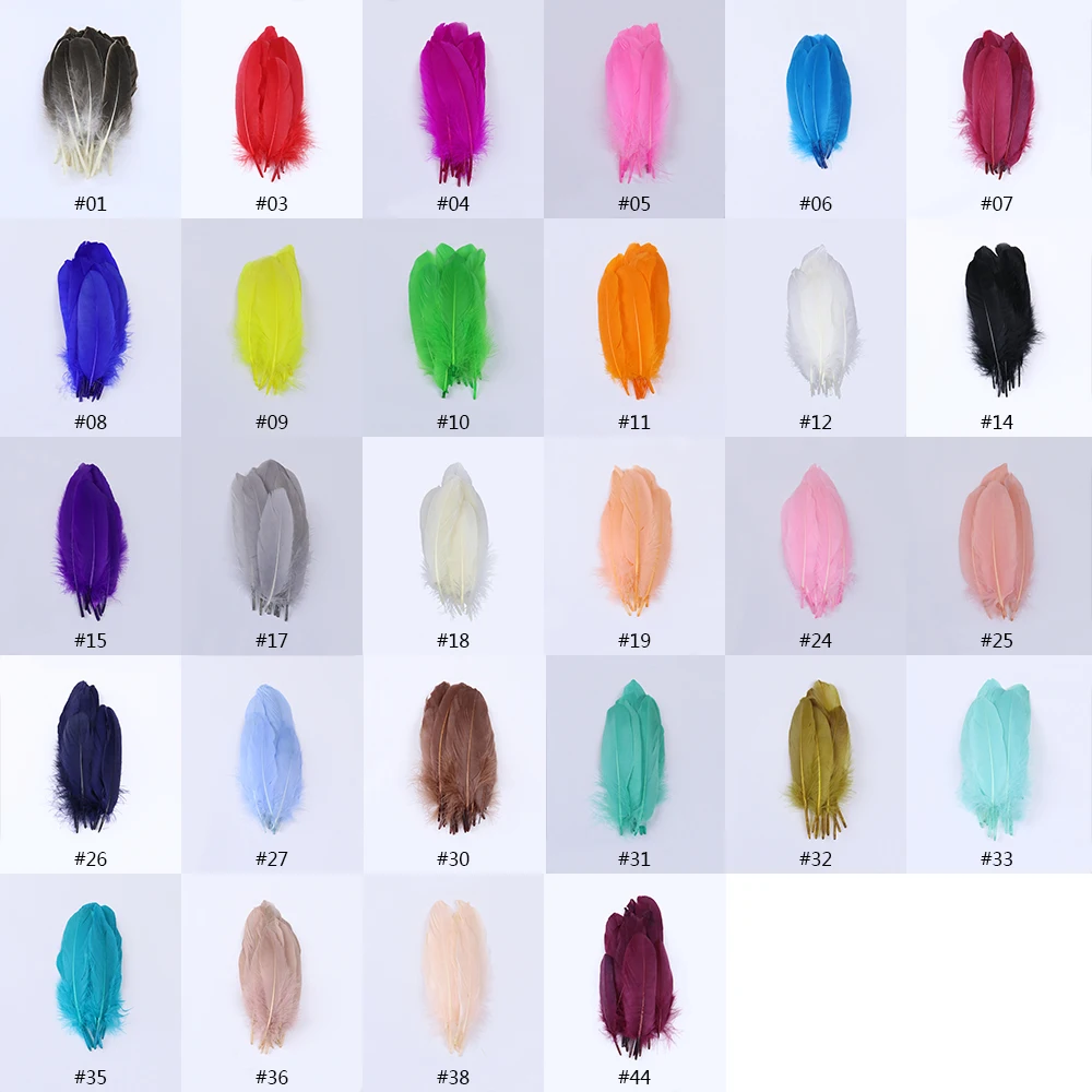 20pcs Multicolor Natural  Swan Goose Feathers 15-20cm  for  Wedding Party Carnival Decoration Jewelry Accessories Plumage Crafts